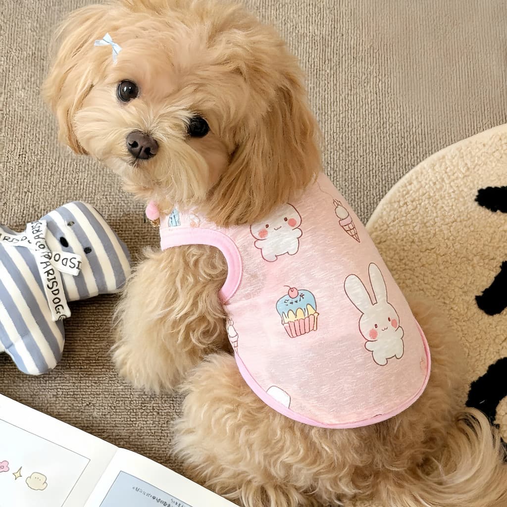 Cão roupas legais roupas para cães estilo fino roupas para animais de estimação primavera roupas anti-fiapos colete verã