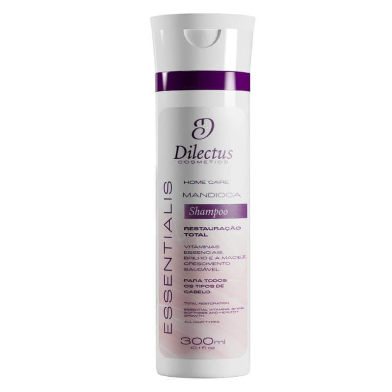 Shampoo Home Care Essentialis Extrato de Mandioca 300ml - Hidratação Profunda, Fortalecimento