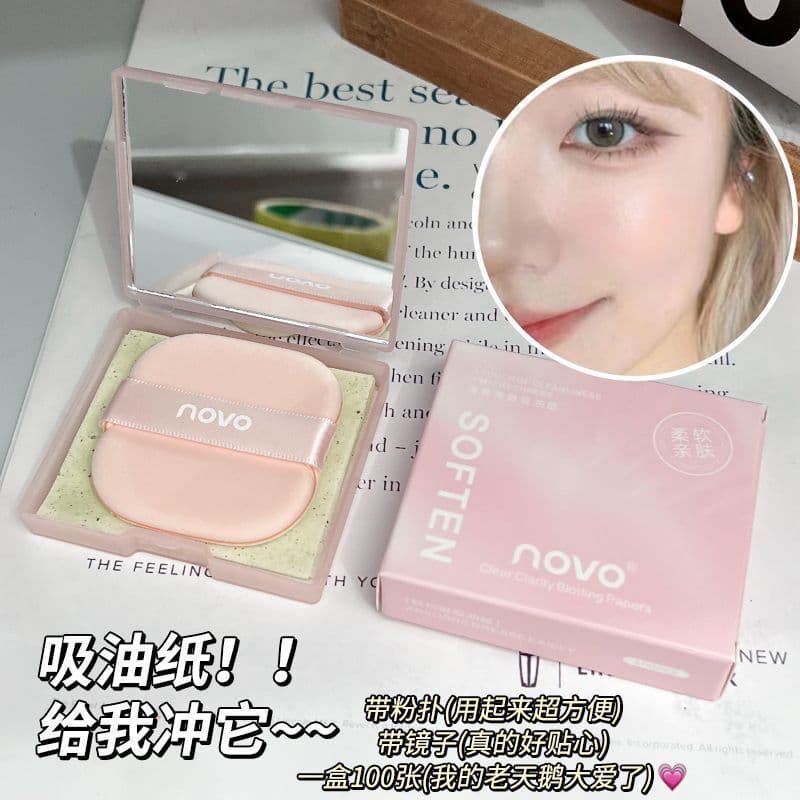 Novo papel absorvente de óleo facial feminino controle de óleo verão papel para remoção de óleo tecido facial maquiagem