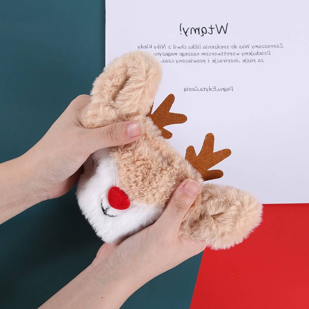 Além de máscara de olho de pelúcia dos desenhos animados Santa Elk sombreamento máscara de olho raposa Animal saco de ge