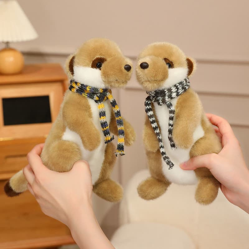 Brinquedo De Preguiça De Pelúcia Fofo Com Lenço De Malha Colorido Macio Marrom E Branco Bicho Perfeito Para Crianças