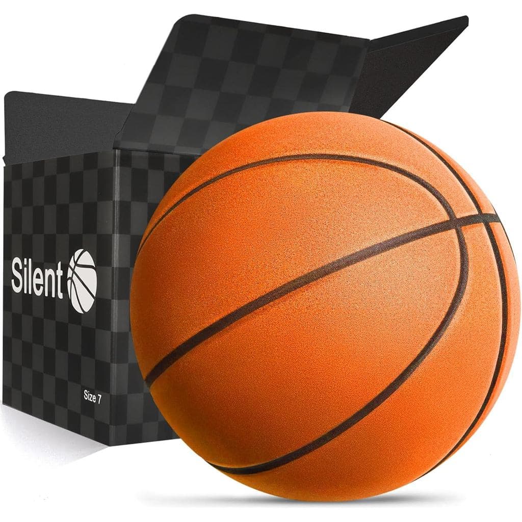 Bola de Basquete Silenciosa Tamanho 7 Aprimorada - Basquete Indoor com Redução de Ruído para Prática em Casa, Verdadeiro