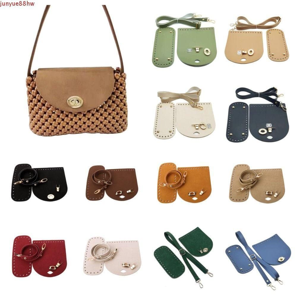 JUNYUE 3 Pçs/Set Couro Bolsa De Ombro Alça Inferior , PU Cor Sólida Acessórios De DIY , Hardware