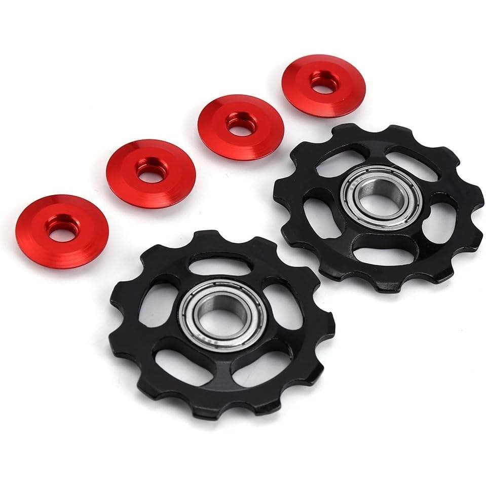 2 peças de roda guia de alumínio 11T com rolamento selado para câmbio traseiro Shimano, Sram, etc.
