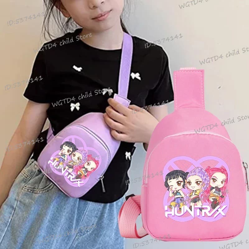 Mini bolsa de peito infantil KPop Demon Hunter bolsa mensageiro de ombro presente engraçado menina K-Pop Demon Hunter