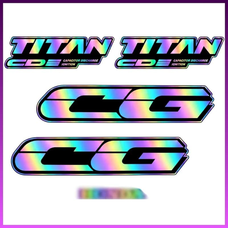 Adesivos Holográficos Titan 1995 até 1996 – Alto Brilho Premium e Visual Retrô Personalizado