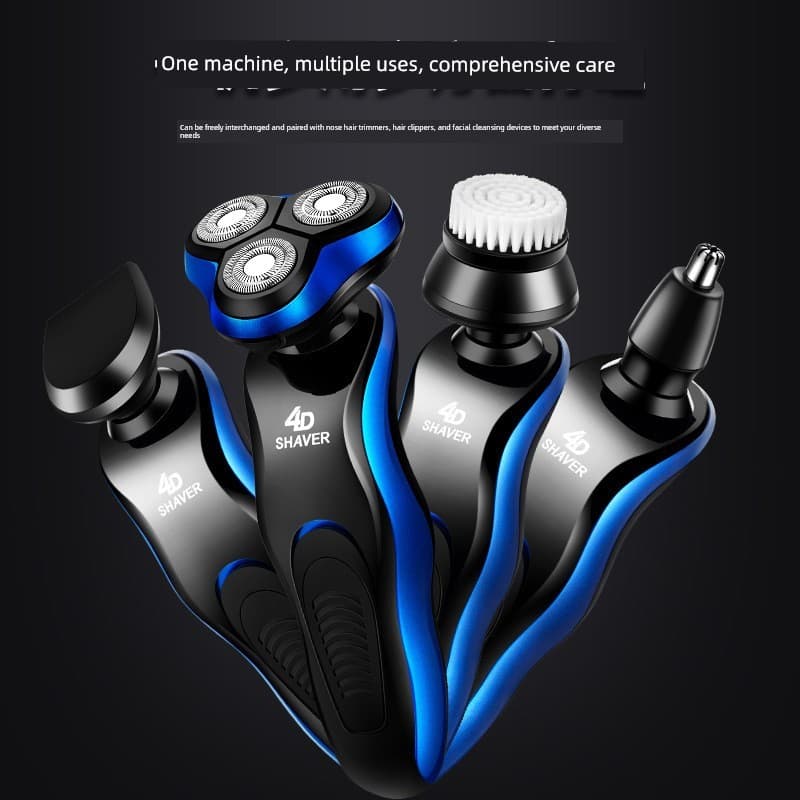 barbeador eletrico masculino Schuwick Barbeador Elétrico USB Recarregável Quatro em Um Multifuncional Navalha Flutuante