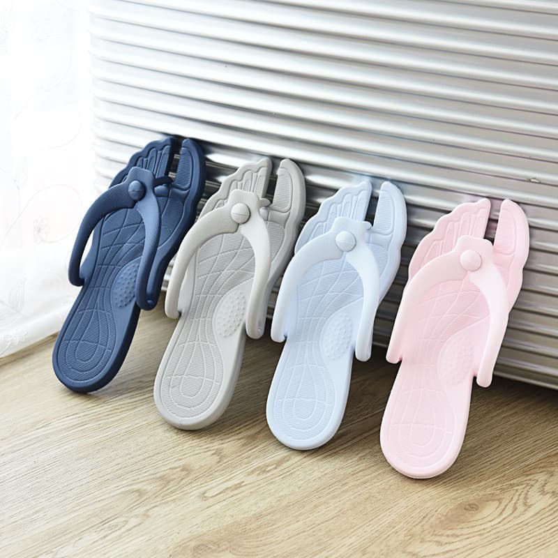 Viagem portátil dobrável chinelos de viagem à beira-mar férias antiderrapante sapatos de praia das mulheres dos homens c