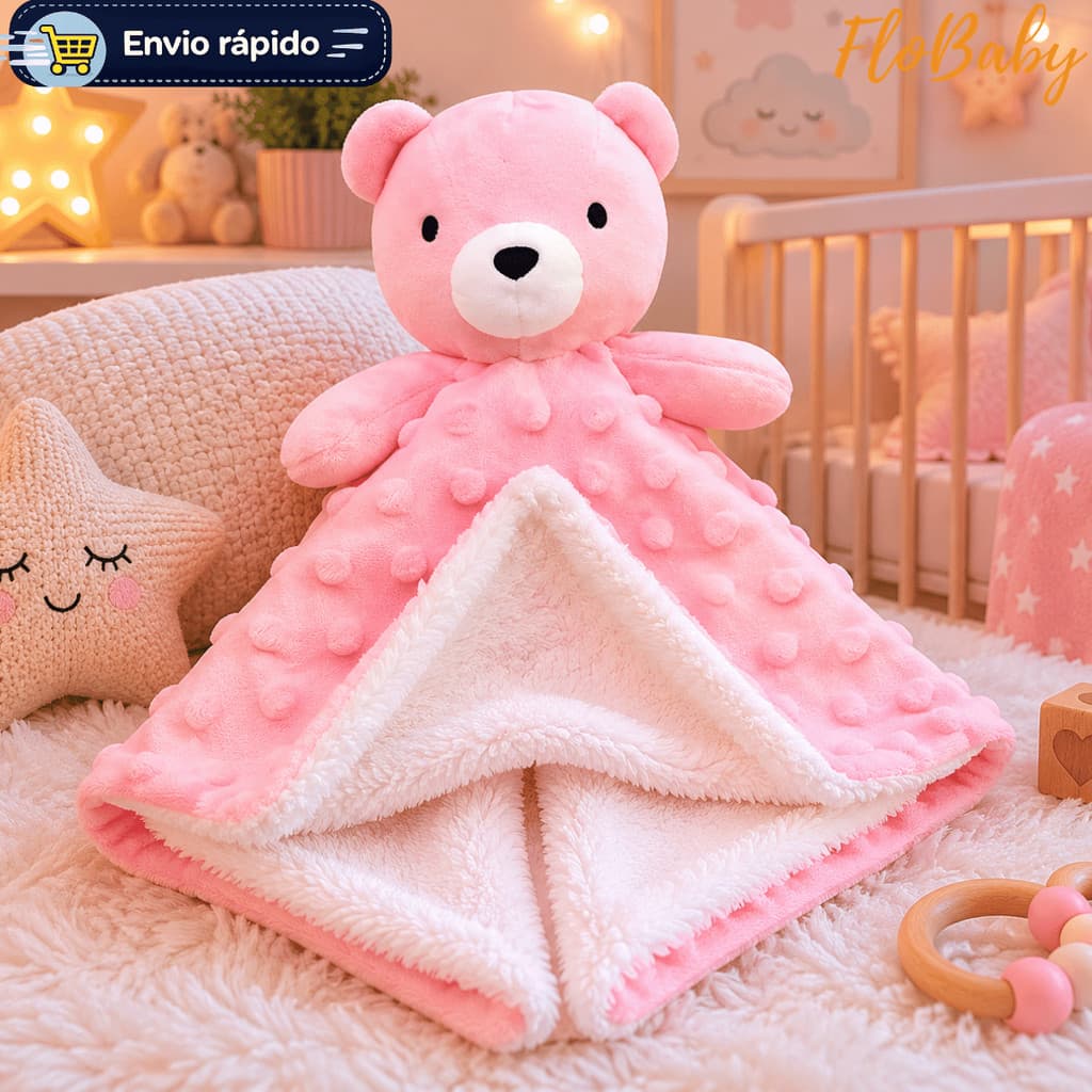 Naninha Ursinhao Bebê Premium Hipoalergênica - Bichinhos Pelúcia Paninho de Dormir
