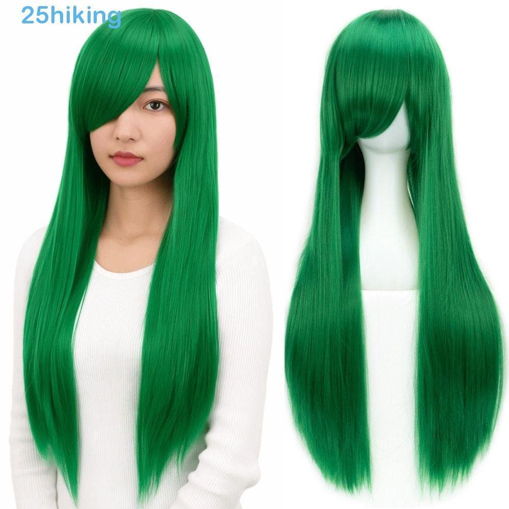 Caminhadas Perucas Cosplay De Halloween , Cabelo Sintético Longo Em Camadas Lolita , Peruca Reta De Anime Multicolorido
