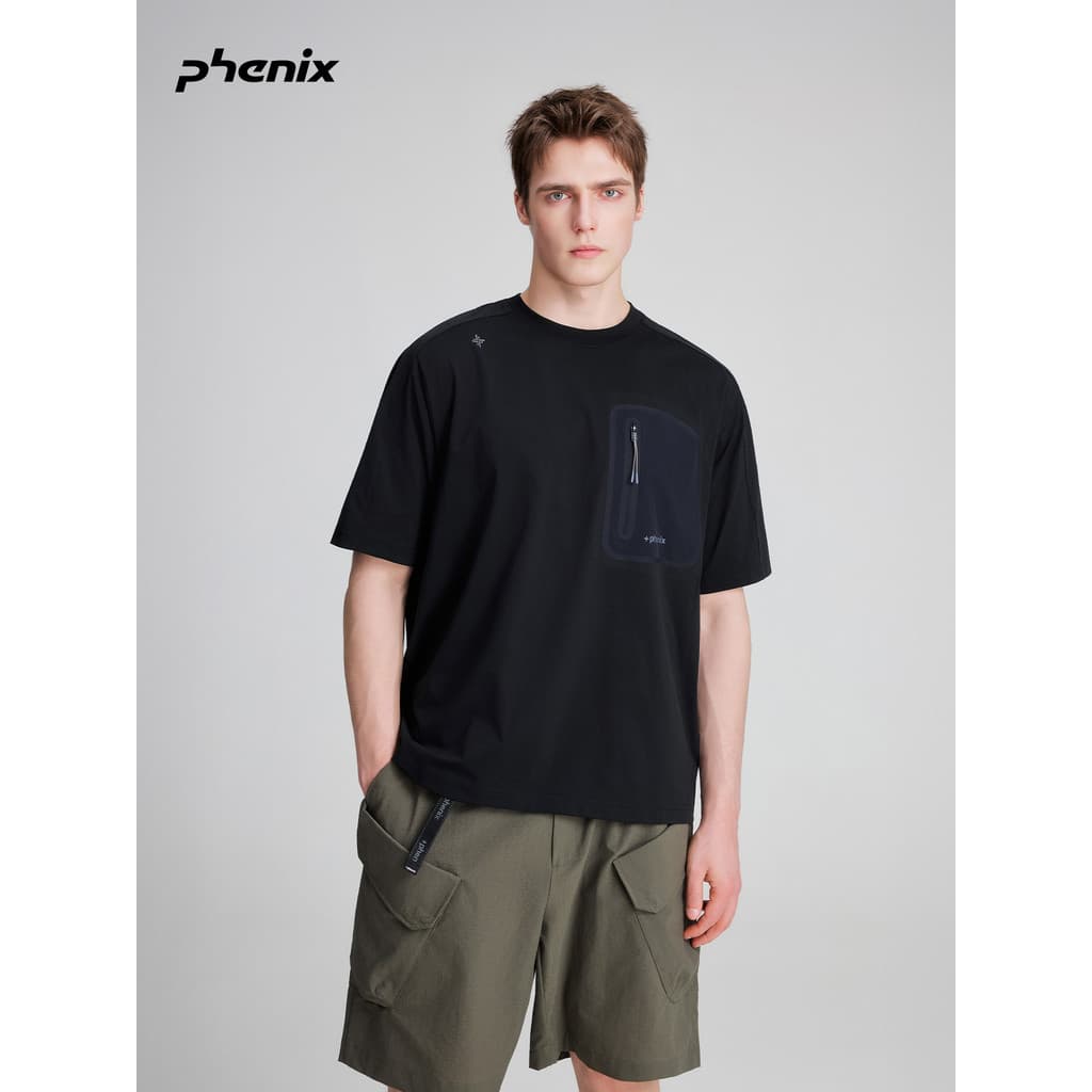 +fenix Phoenix Sports Camiseta de malha masculina 2026SS novo estilo lazer ao ar livre protetor solar de secagem rápida