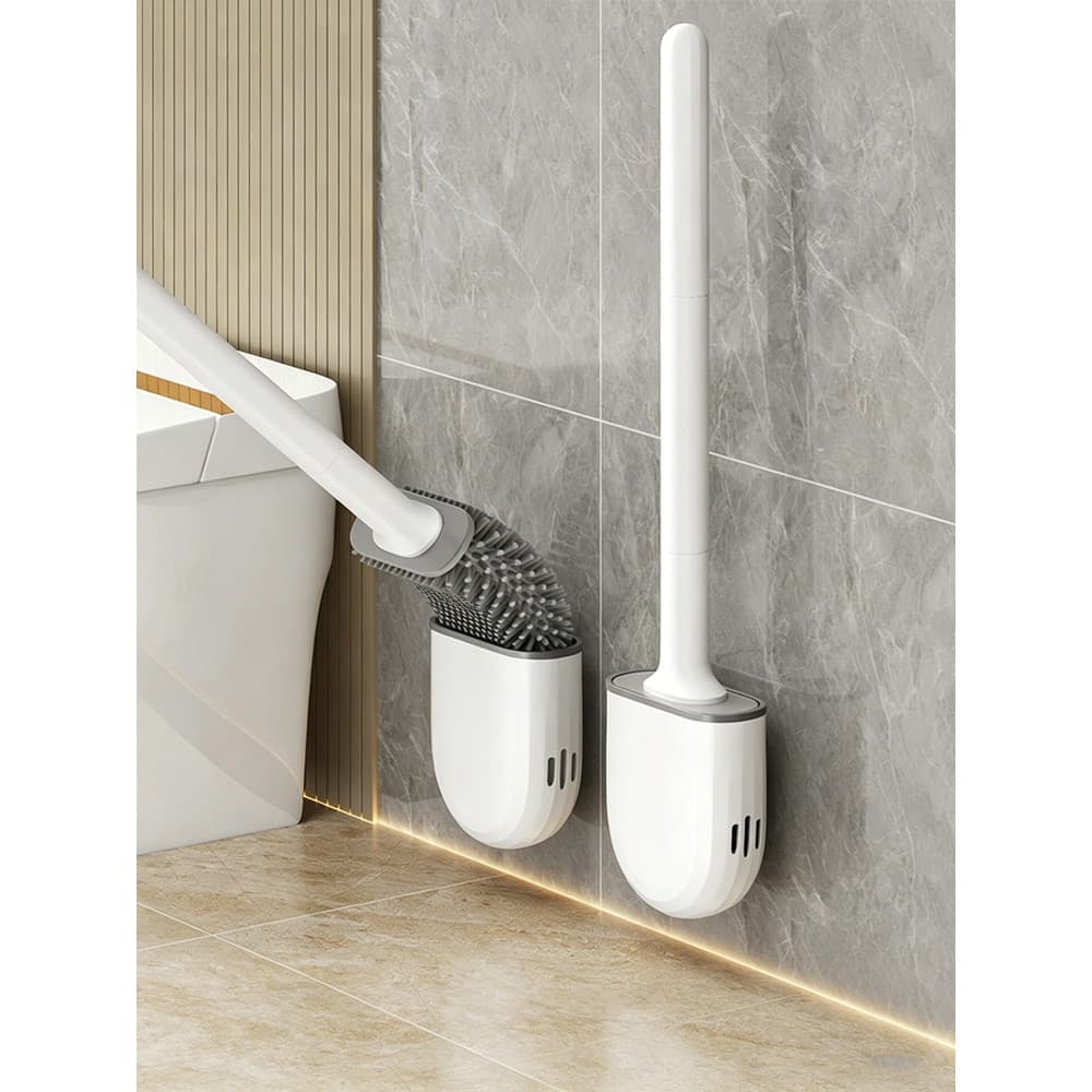 Escova de toalete doméstica sem ângulo morto 2026 novo estilo lavagem de toalete escova especial Silicone fixado na pare