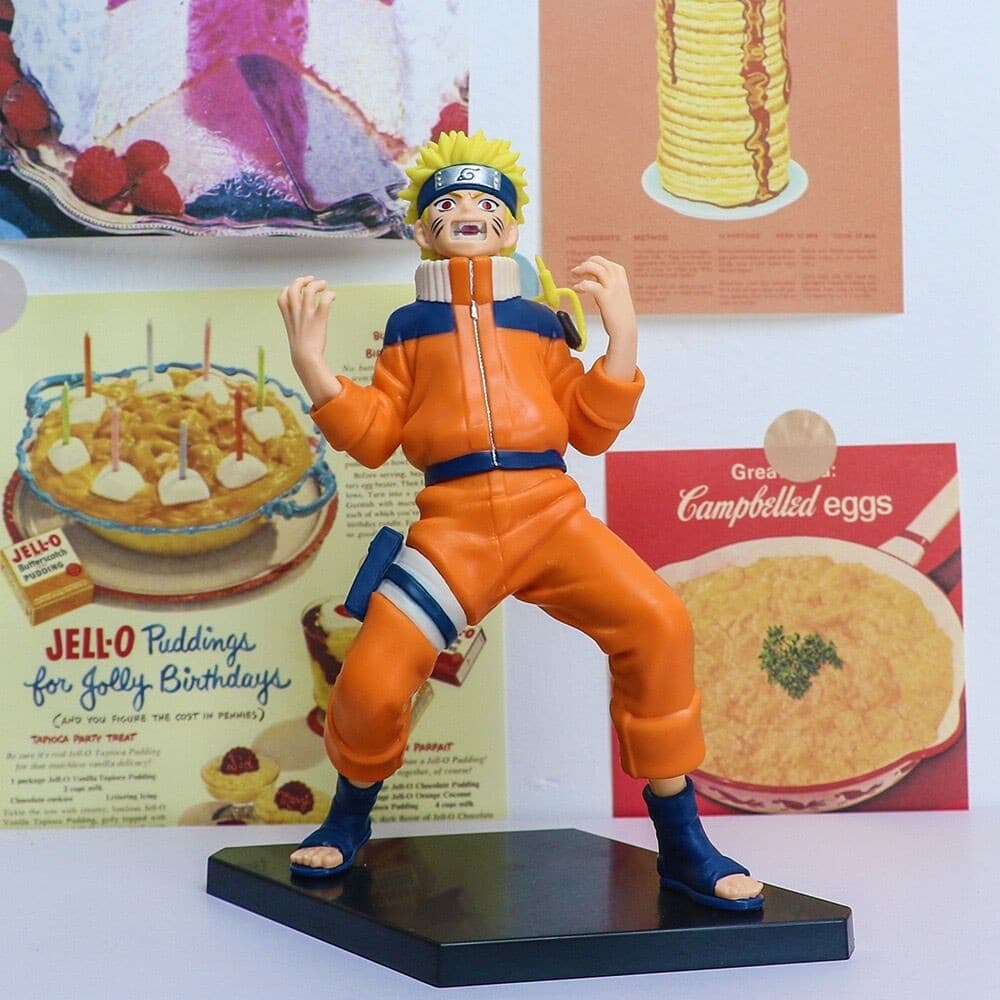 16.5CM-19cm Naruto Anime Figura Uzumaki Grandista Shinobi Relações Nero Rosto Intercambiável Modelo Brinquedo De Ação