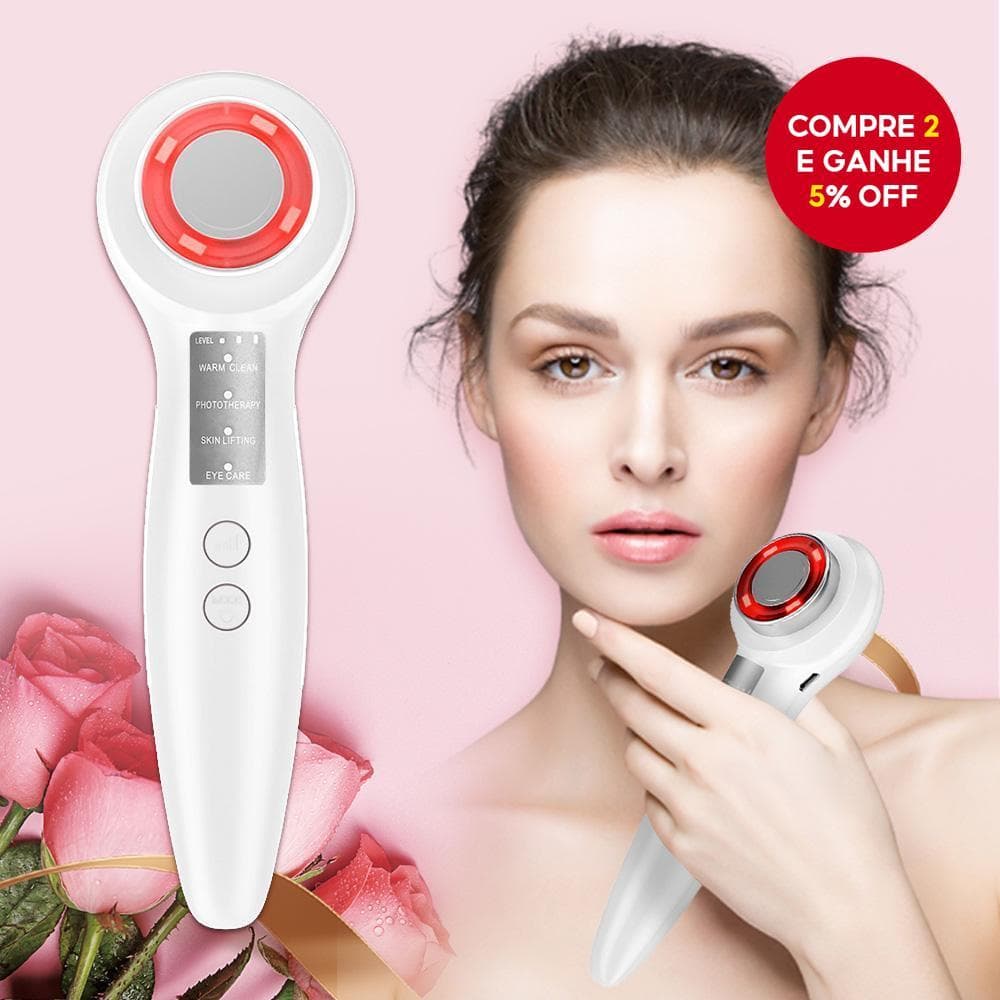 Massageador Facial Com Orientação De Ondas Sônicas – Antienvelhecimento , Lifting E Regeneração Da Pele