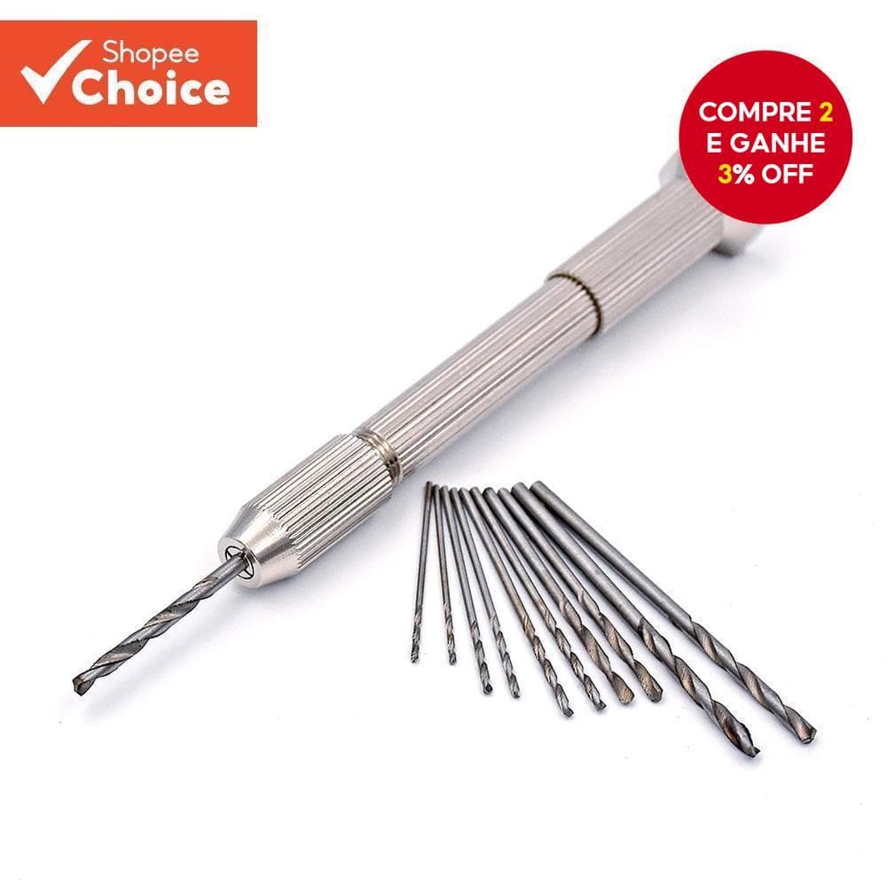 Um Conjunto De Broca Manual Com Kit , Helicoidal De Liga De Alumínio Para Artesanato DIY , Nogueira Âmbar E Furo Que Faz