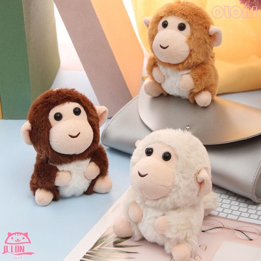 BOLONIMY Pingente De Macaco Pequeno , Brinquedo De Pelúcia De Animais Desenho Animado , Boneca Carro 10cm