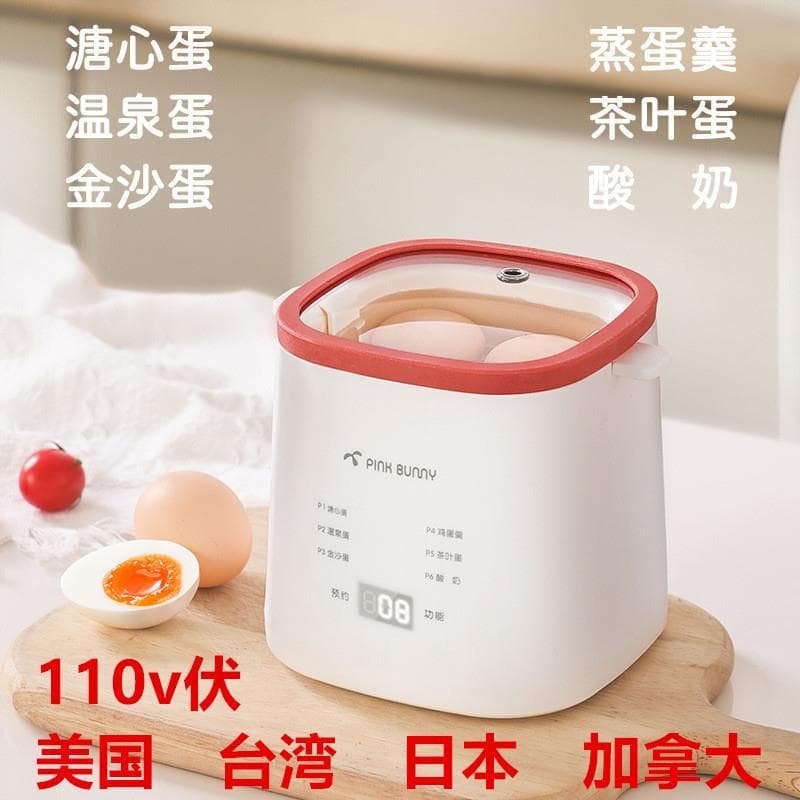 Caldeira de ovos alemã 110V, vaporizador automático de ovos, pequena caldeira de ovos doméstica, ferramenta útil, primav