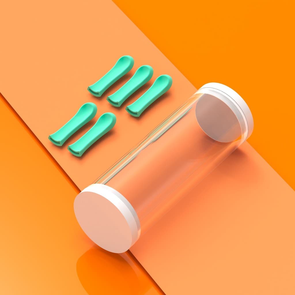 Conjunto de 5 peças de colher de silicone cabeça Visual colher de colheita de orelha endoscópio luminoso ferramenta de v