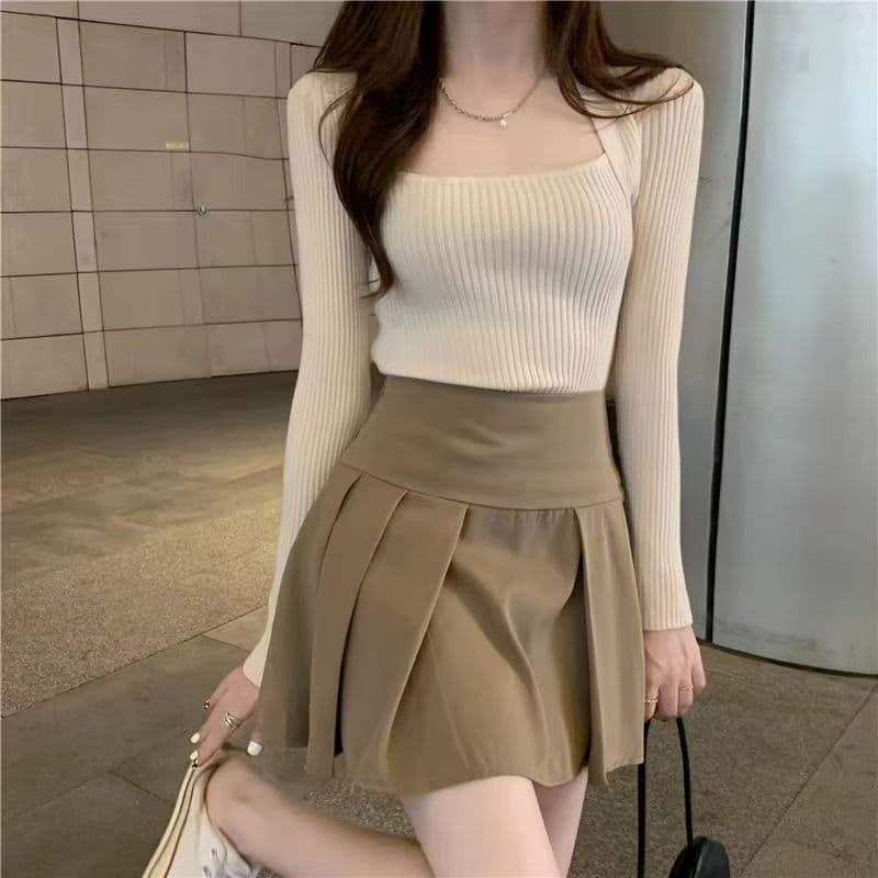 Influenciador fácil de usar camisa de fundo feminina outono inverno estilo ocidental roupa interna máquina cuidadosa cla