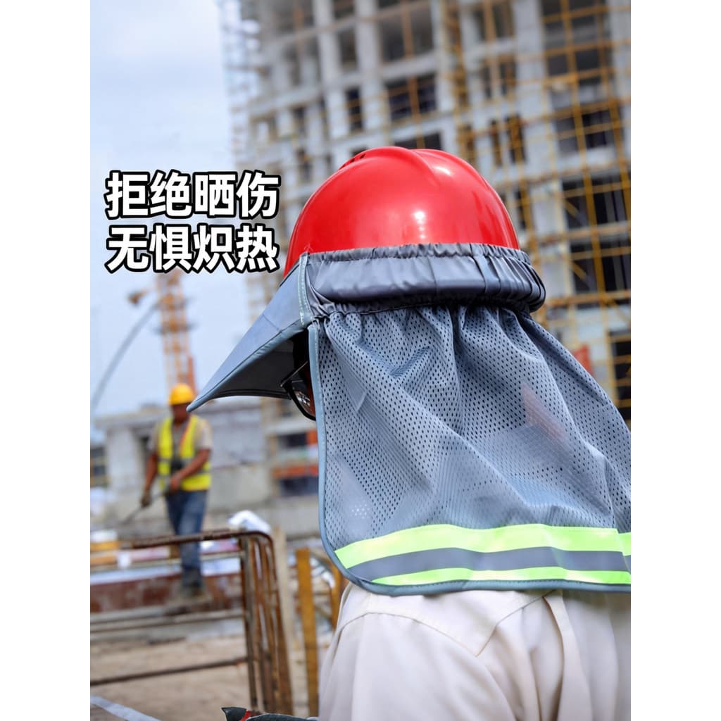 Capacete de segurança chapéu de sol aba masculina canteiro de obras construção protetor solar borda verão aba pontiaguda