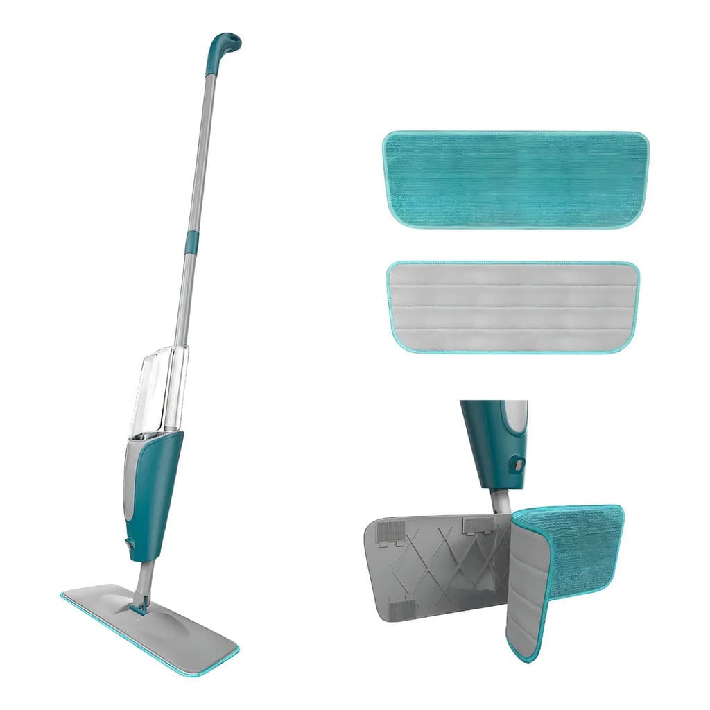 Mop Spray Quality House Com Reservatório Rotação 360 Microfibra Cabo Inox Ecommerce