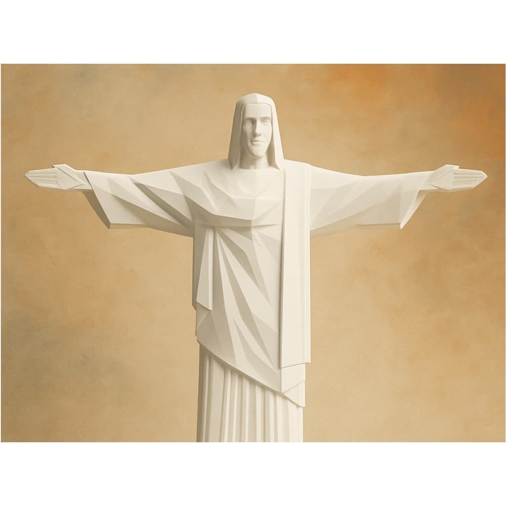 Estátua Cristo Redentor - Decoração Religiosa e Lembrança do Rio - Moderna e Minimalista