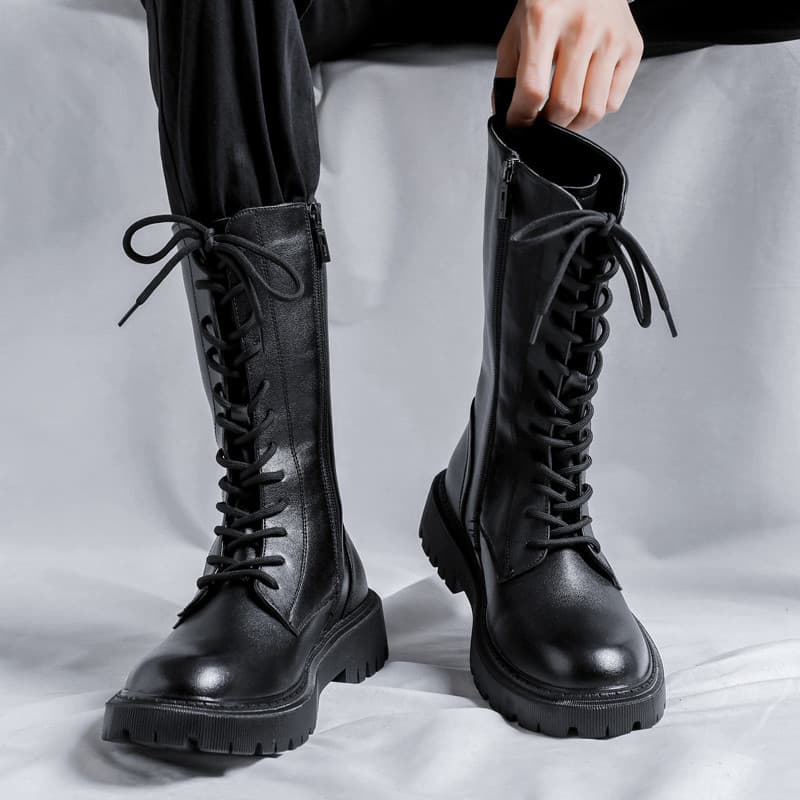 Martin botas masculinas estilo britânico na moda couro genuíno botas de motociclista primavera botas de equitação de sol