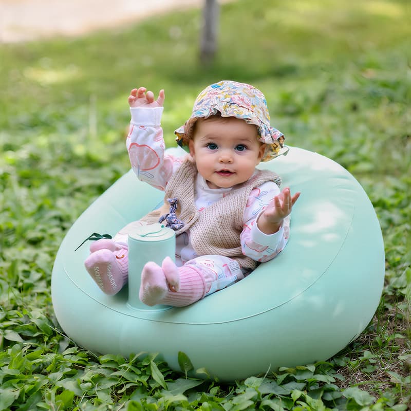 Assento de aprendizagem do bebê legal não machuca a coluna assento do bebê sofá inflável Anti-capotamento almofada práti