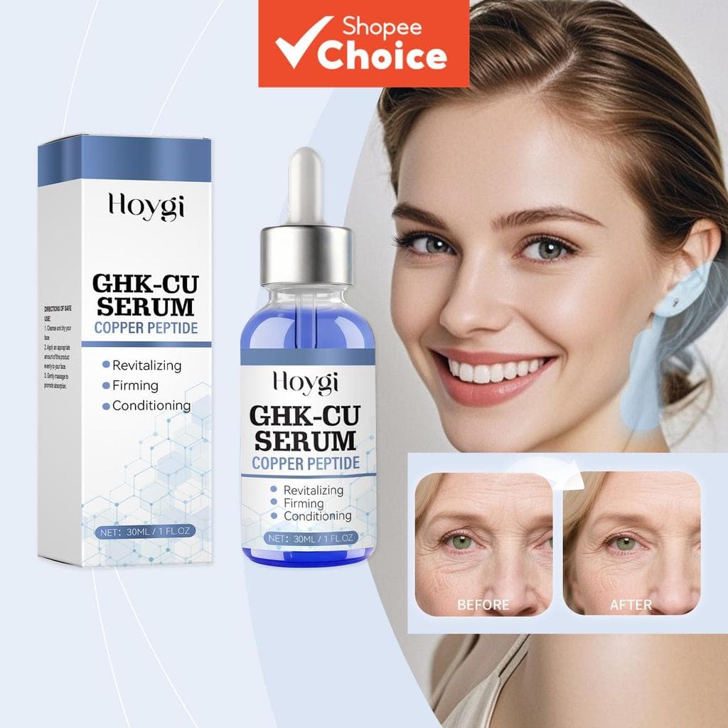 Sérum de Cobre com Peptídeos 30ml, Colágeno Hidrolisado e Ácido Hialurônico | Nutrição Rica, Brilho Plump e Pele Suave |