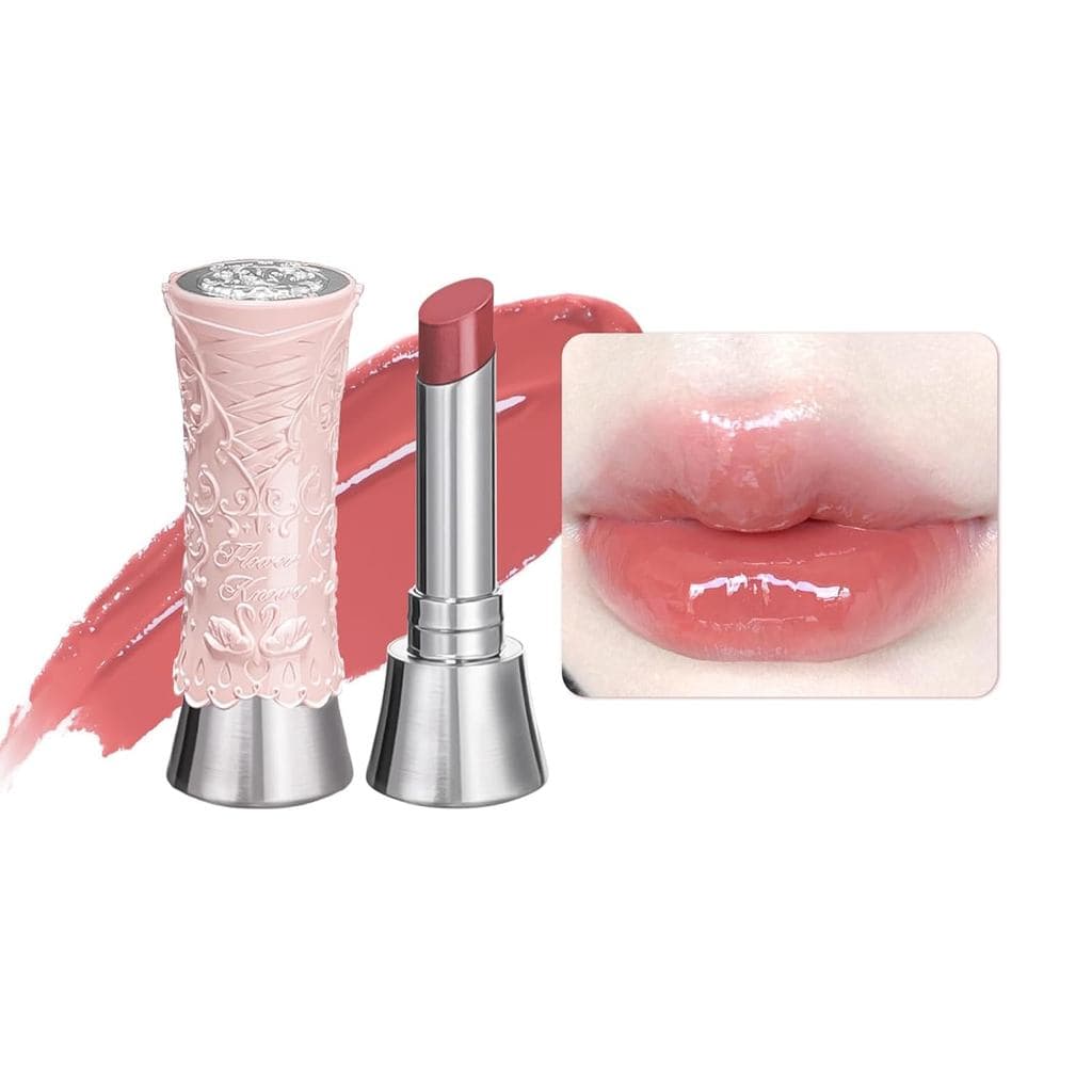 Flower Knows [GIFT] Batom Swan Ballet Shine, Brilho Labial Sólido Hidratante, Bálsamo Labial Nude Pêssego Hidratante - C