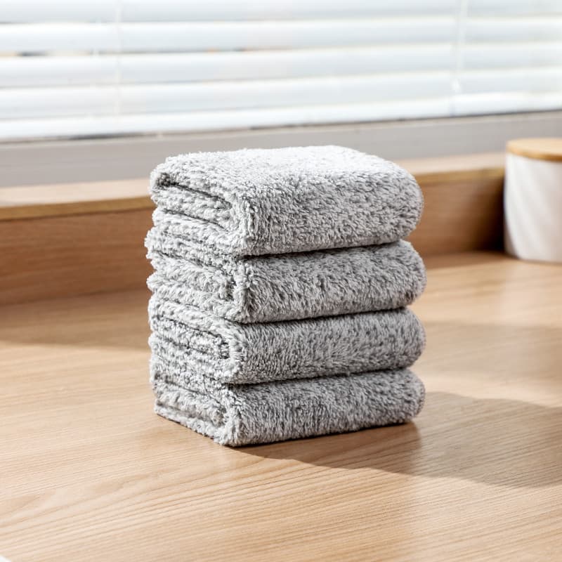 Pano doméstico engrossado absorvente pano de prato de cozinha limpar mesa toalha de limpeza doméstica sem fiapos fácil d