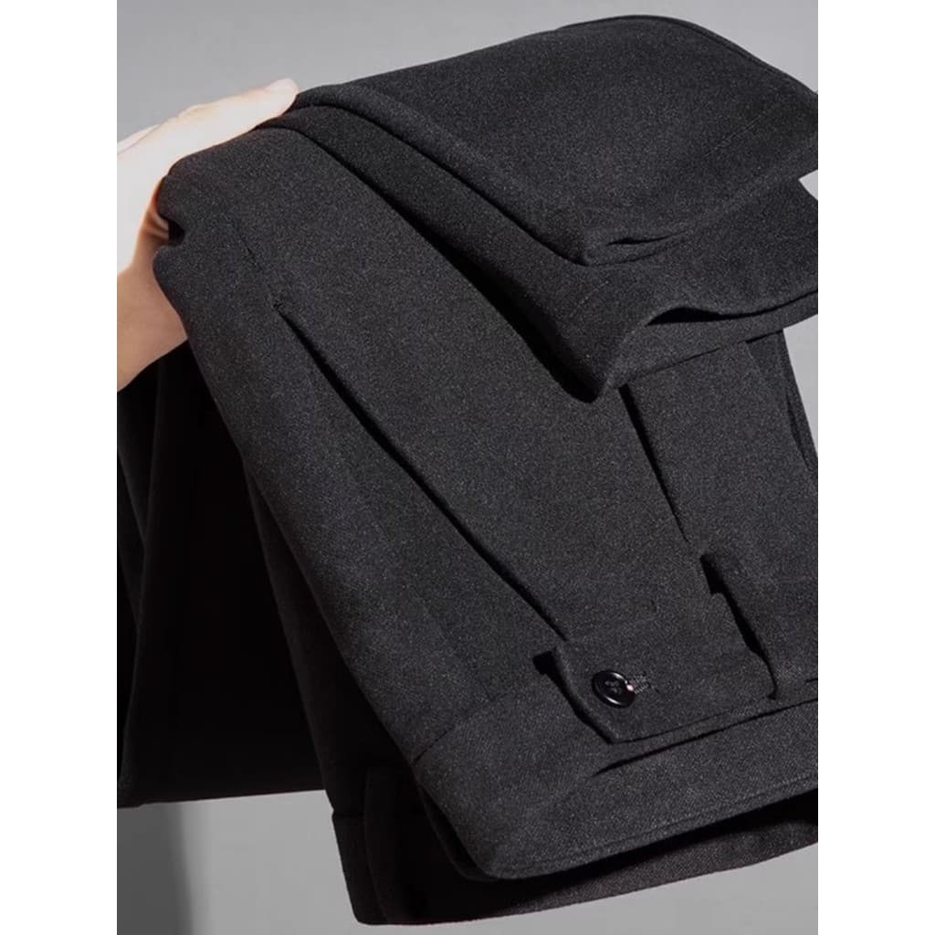 Outono inverno novo estilo versão coreana solta reta Drape negócios Casual calças masculinas calças compridas Anti-rugas