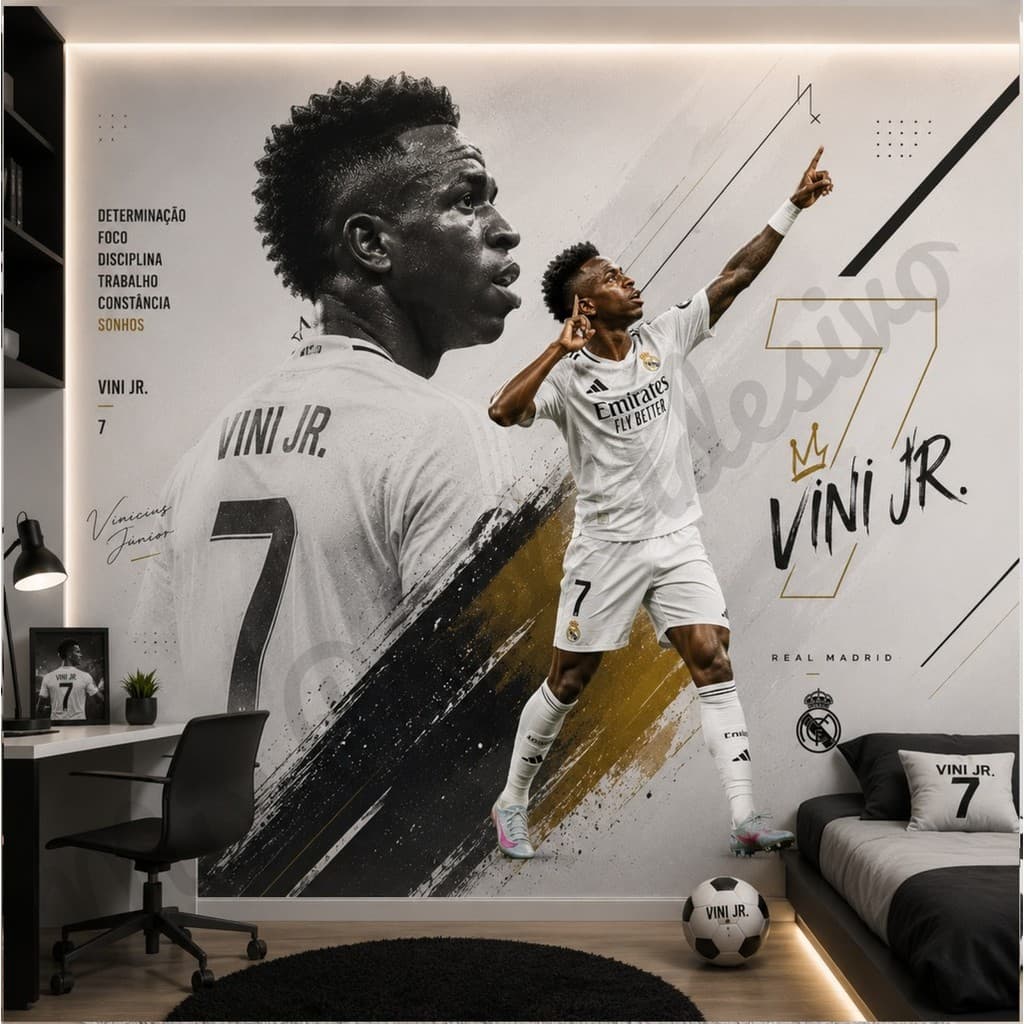 Papel de Parede Auto Adesivo Futebol Vinilico