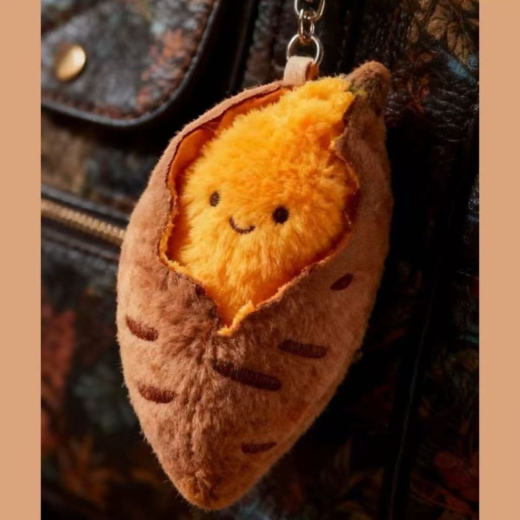 100 bonito assado batata doce boneca de pelúcia chaveiro saco pingente menina coração decoração presente para amigos pre