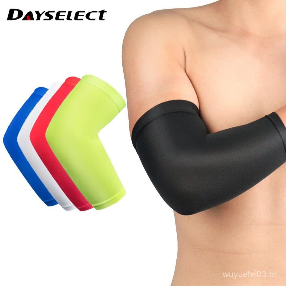 DAYSELECT 1 Peça Cinta De Suporte De Cotovelo Elástico Manga De Braço De Basquete Fitness Futebol Vôlei Esportes Proteto