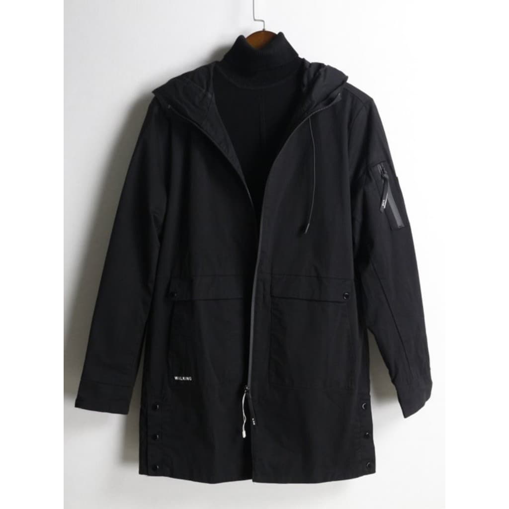 HL35057 Niu Goods Cut Label Style Jaqueta corta-vento de comprimento médio No. 79 Loja Masculina Estilo Jovem Estudante