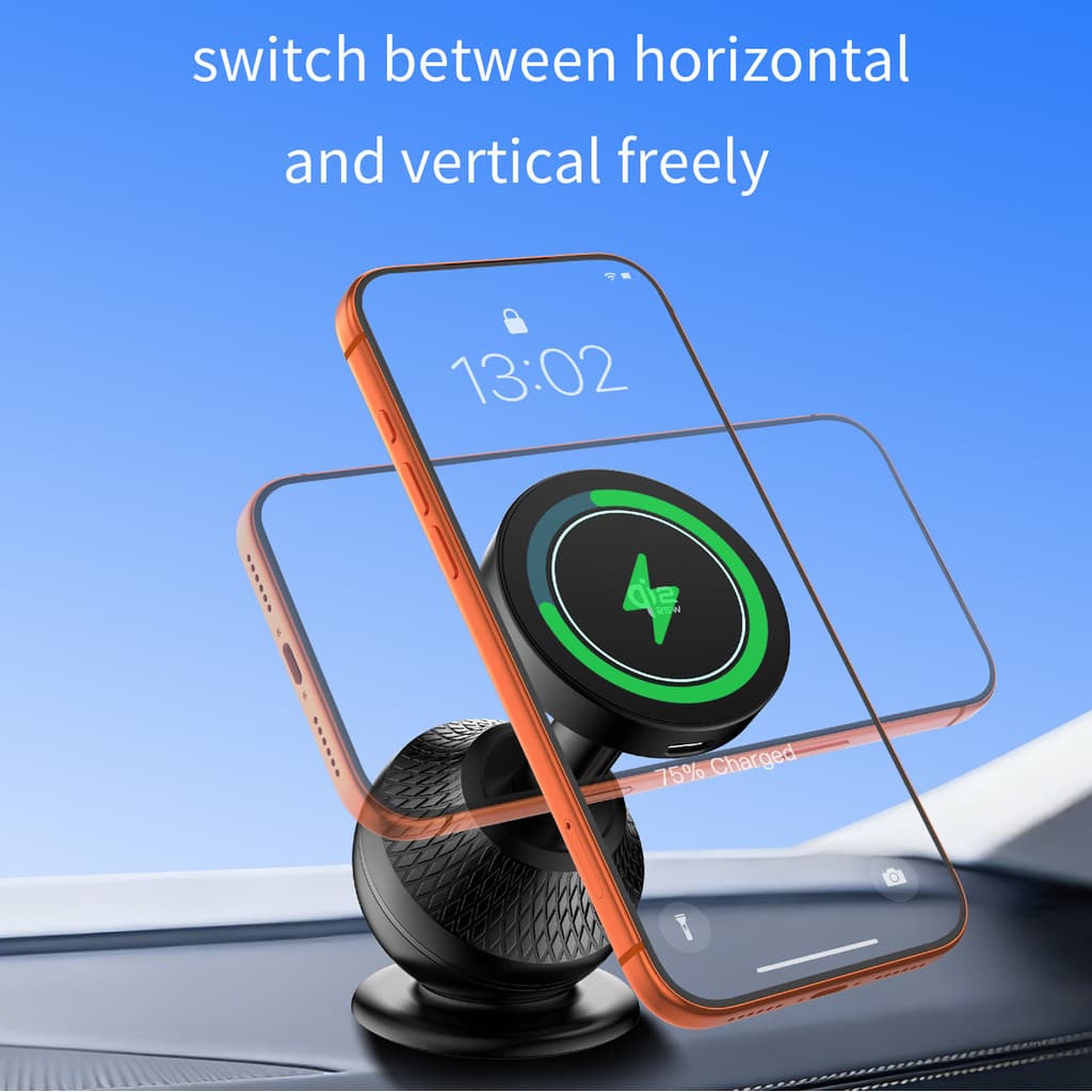 Novo suporte magnético para celular de carro com carregamento sem fio MagSafe QI2 e navegação, suporte para celular de c