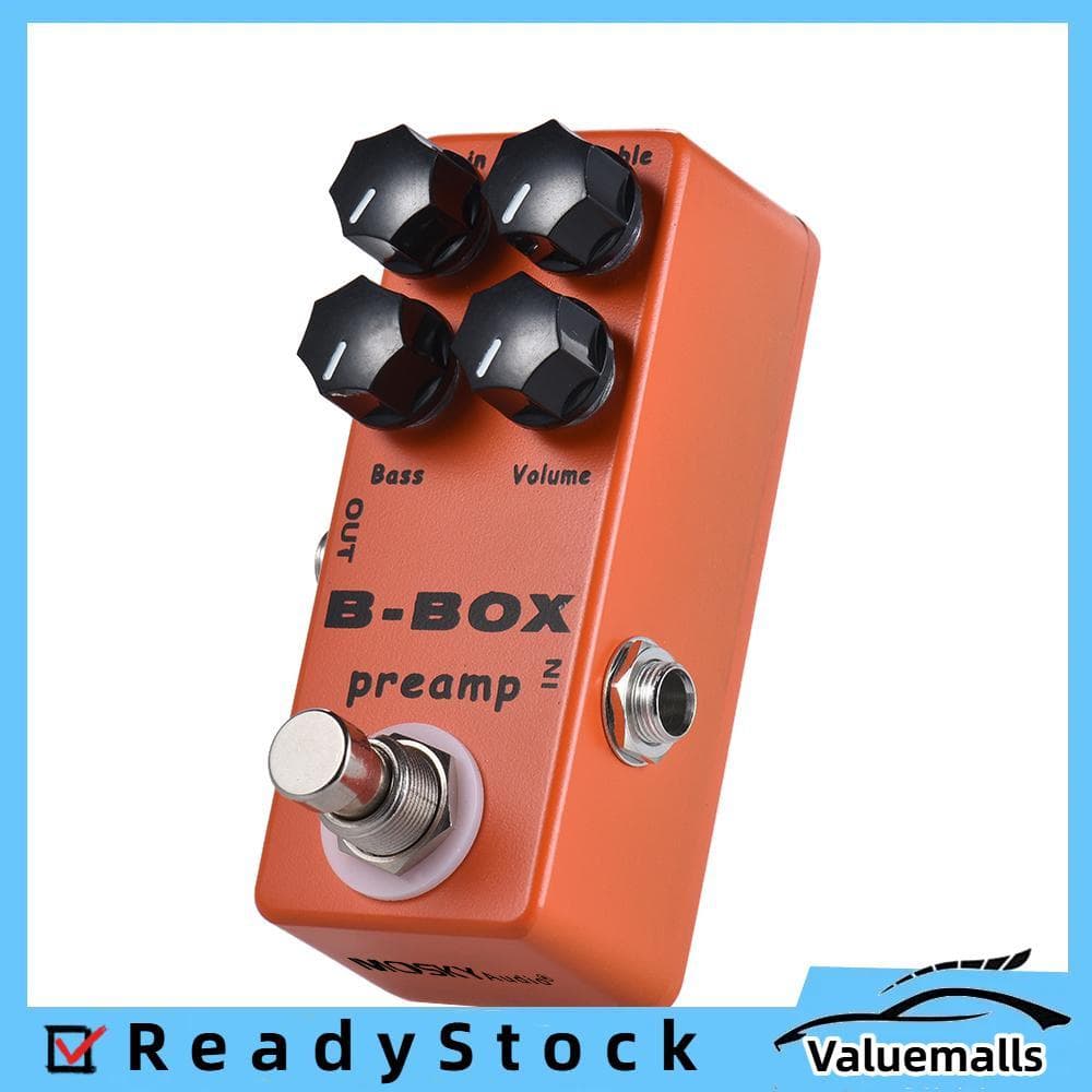 valuemalls-br MOSKYAudio B-Box Guitarra elétrica Preamp Overdrive Pedal de efeito Full Metal Shell True Bypass