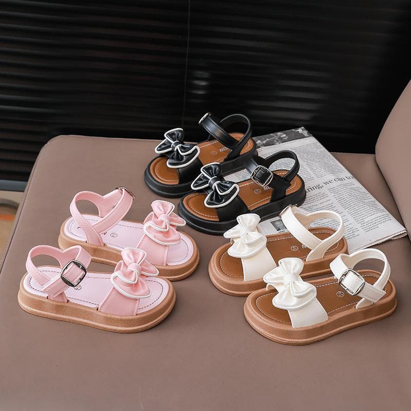 Meninas sandálias verão novo estilo moda sola macia bebê exterior usar sandálias de Velcro meninas All-Match princesa