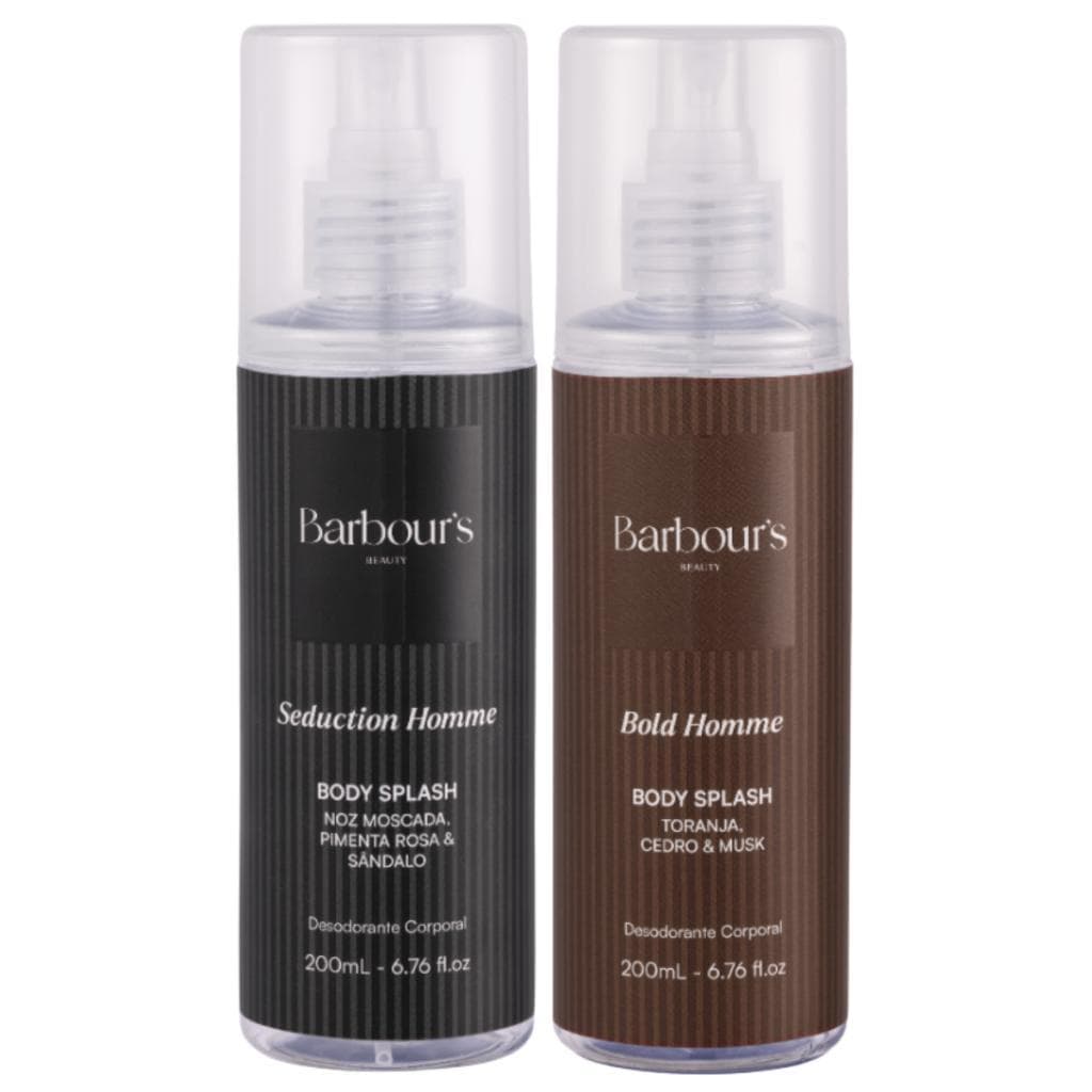 Kit Barbour's Body Splash Masculino Bold Homme + Seduction Homme 200ml