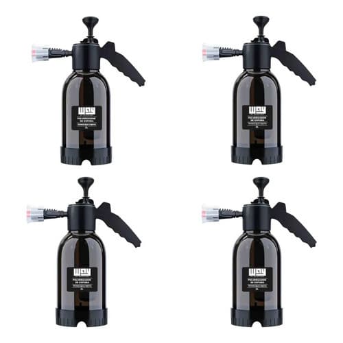 Kit4 Pulverizadores De Espuma Snow Manual 2 Litros Lava Auto Preto