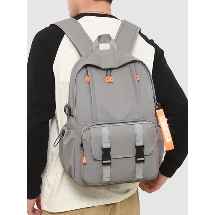 Mochila escolar masculina, estudante do ensino médio, grande capacidade, à prova d'água, mochila esportiva masculina 202