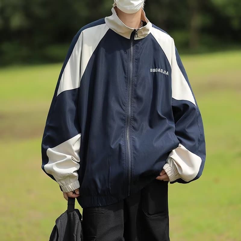 Jaqueta De Beisebol Impermeável Esportiva Coreana Solta Masculina