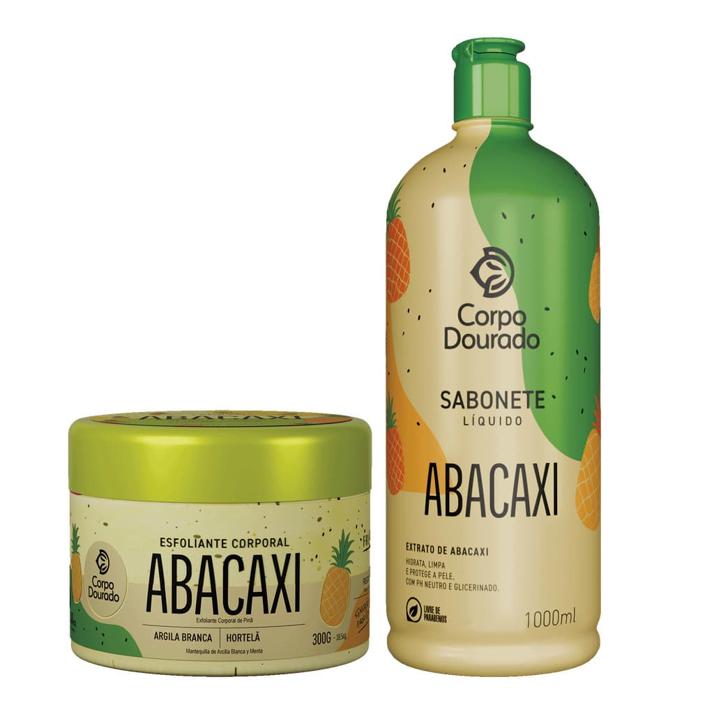 KIT - BANHO PREMIUM FRUKTAIS ABACAXI COM HORTELA