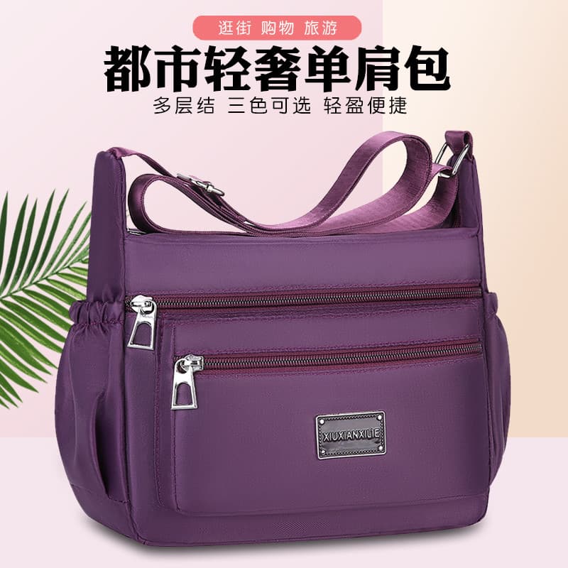 2024 novo estilo Oxford pano mensageiro saco feminino simples náilon feminino saco All-Match médio-Ag