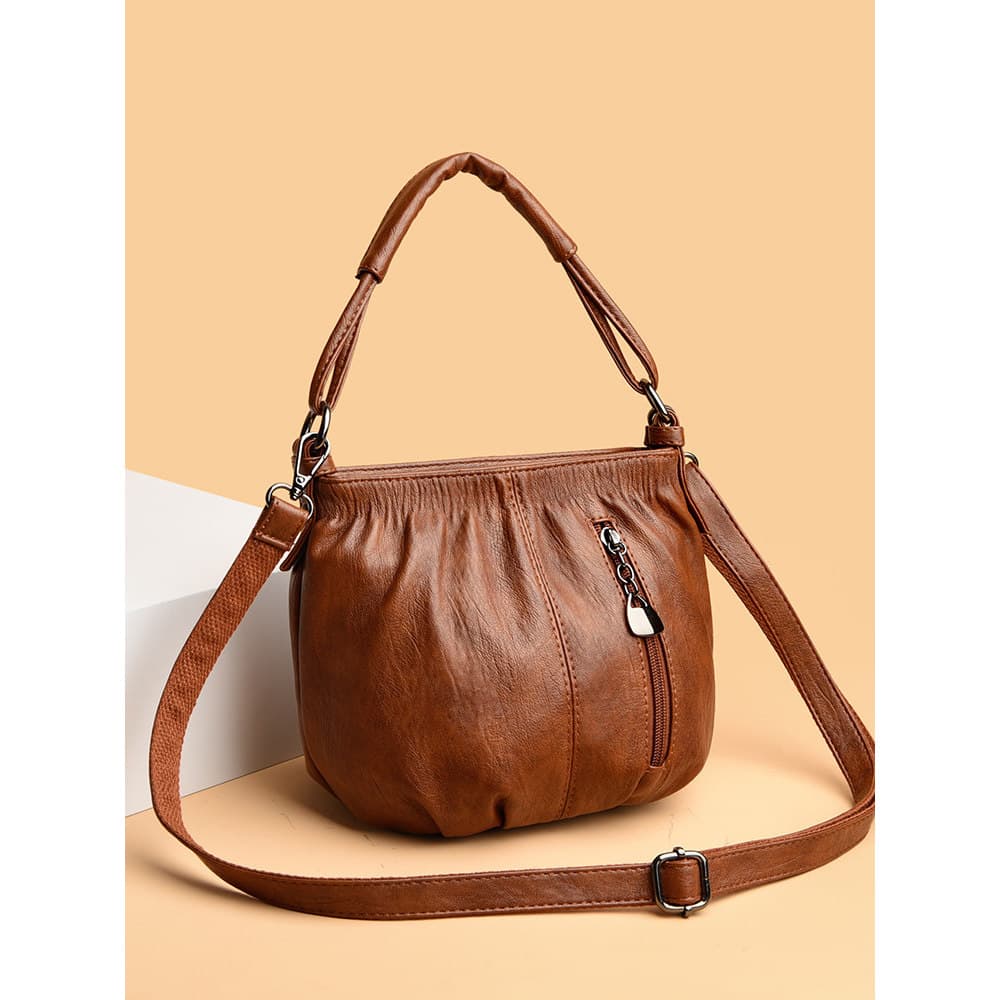 High-end textura high-end mãe balde saco feminino 2026 novo estilo moda um ombro saco do mensageiro Casual All-Match bol