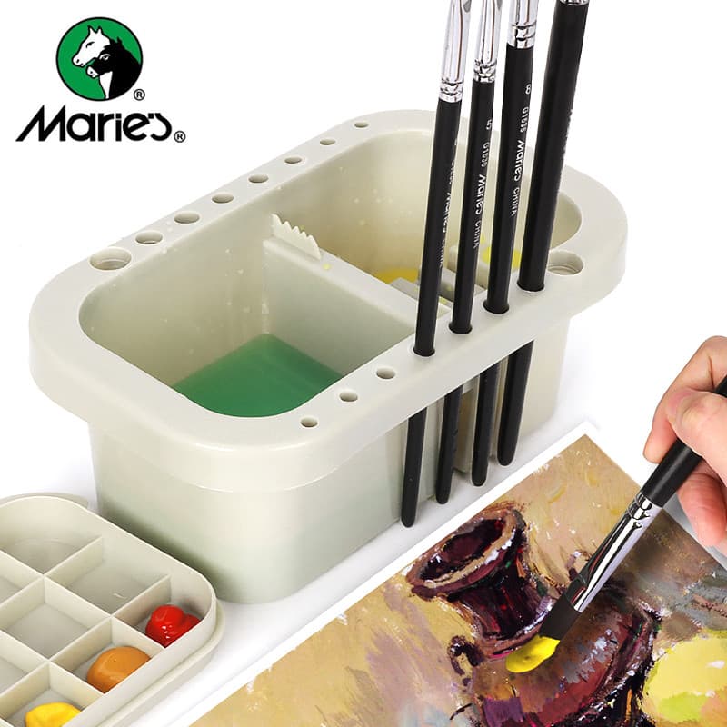 Marley Marca Genuína Multifuncional Caneta de Pintura a Óleo Balde de Lavagem com Paleta Balde de Guache Paleta Caneta S
