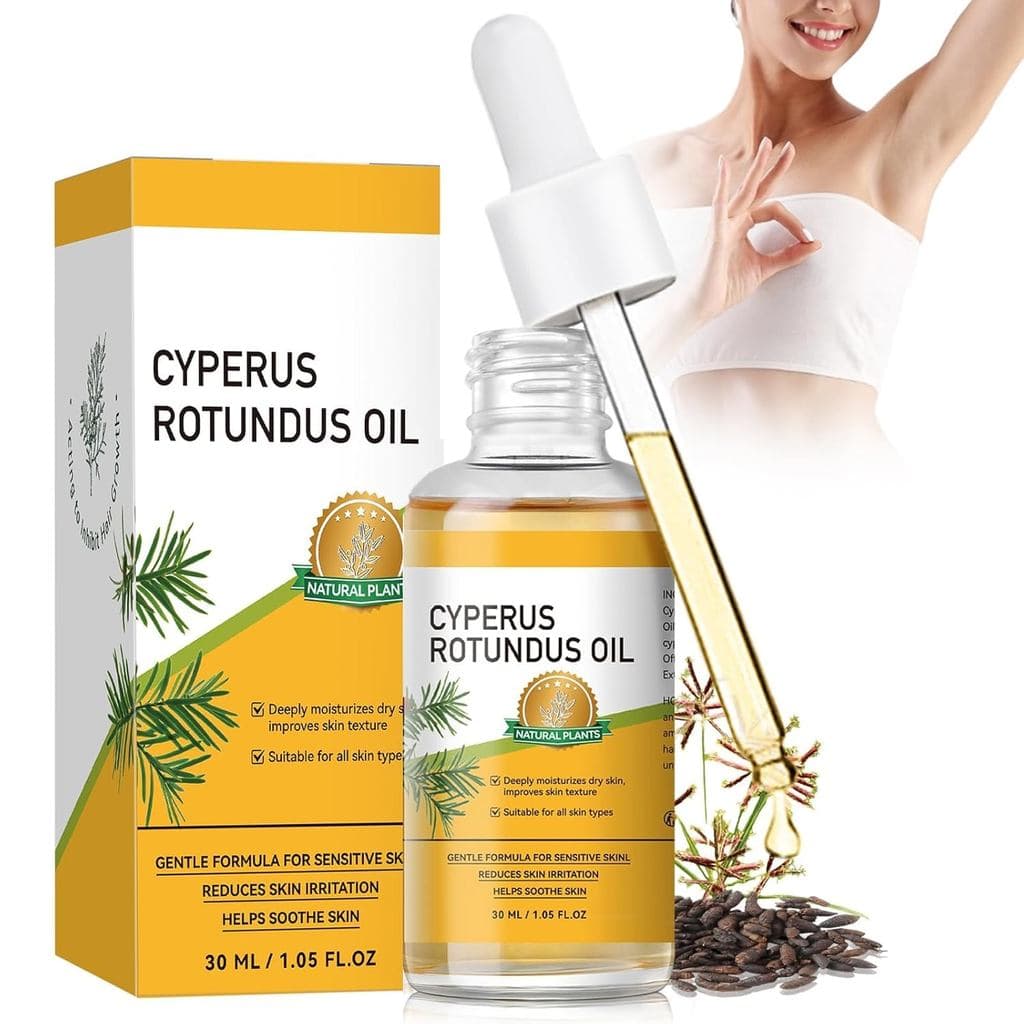 Óleo de Cyperus Rotundus para Remoção de Pelos, Óleo Orgânico de Cyperus Rotundus com Óleo de Rosa Mosqueta, Óleo de Cyp