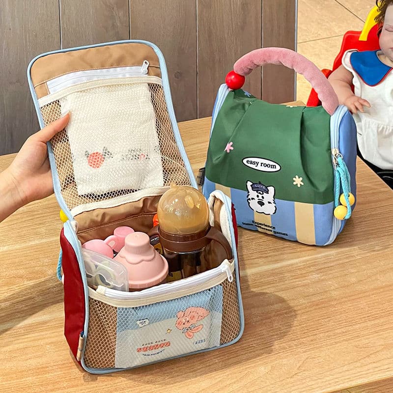 Seja conquistado por esta mamãe!Bolsa portátil para mamãe, mãe, bebê, passeio, leve, bolsa de armazenamento de mamadeira