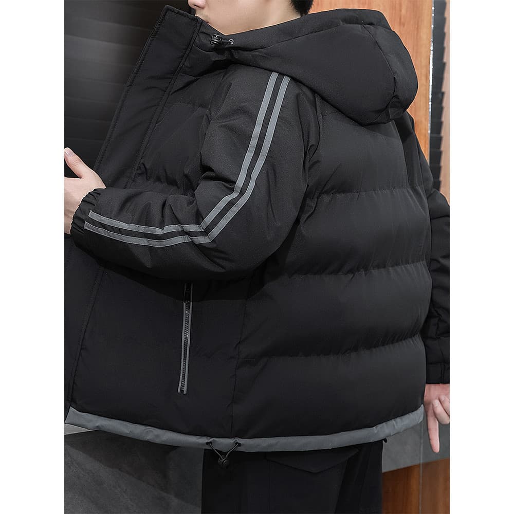 Forro de lã engrossado algodão acolchoado jaqueta masculina inverno Casual na moda com capuz pão acolchoado jaqueta masc